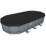 Каркасный бассейн BESTWAY POWER STEEL 549х274х122см, 13430л + фильтр-насос 5678 л/ч, лестница, тент 56710 BW